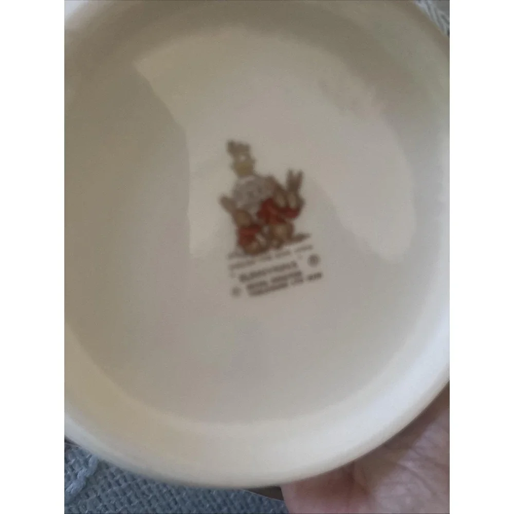 NIB Bunnykins By Royal Doulton Nursery Set Bowl and Feeding Spoon Mr Piggly Stor